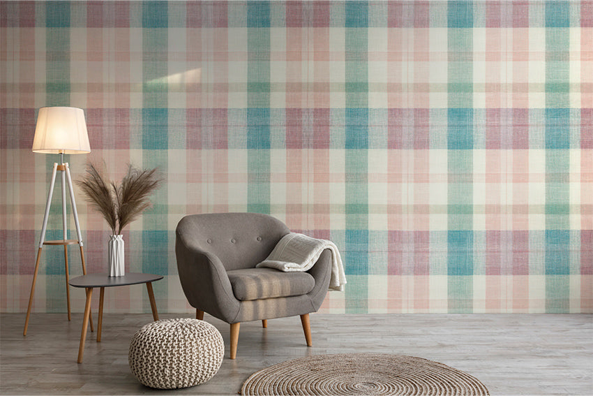 LINEN QUADRILLE PINK