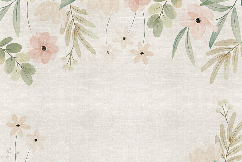 Linen Cute Flowers