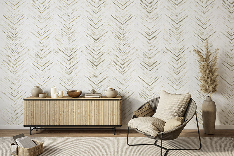 Shibori zigzag beige